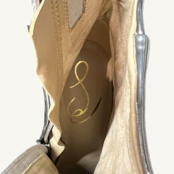 🌻NEW w/tags Sam Edelman Esmae Silver Stiletto Ankle Bootie Size 8.5 - Picture 10 of 11
